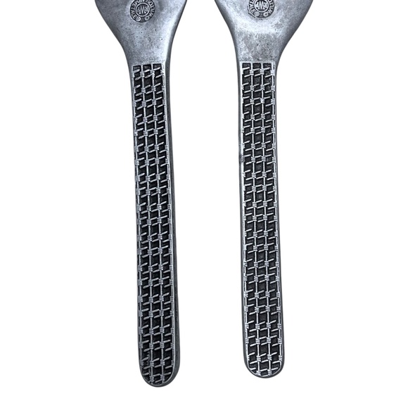 Wilton Armetale Horse Western Rodeo Pattern Large Salad Serving Set 13 in - Picture 6 of 9